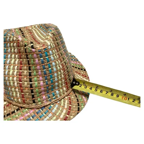 Panama Jack Paper Braid Hat Colorful Unisex Fedora Hat One Size - Picture 11 of 16